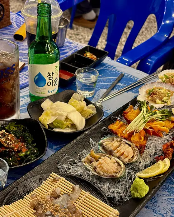 신선한 해산물 모듬