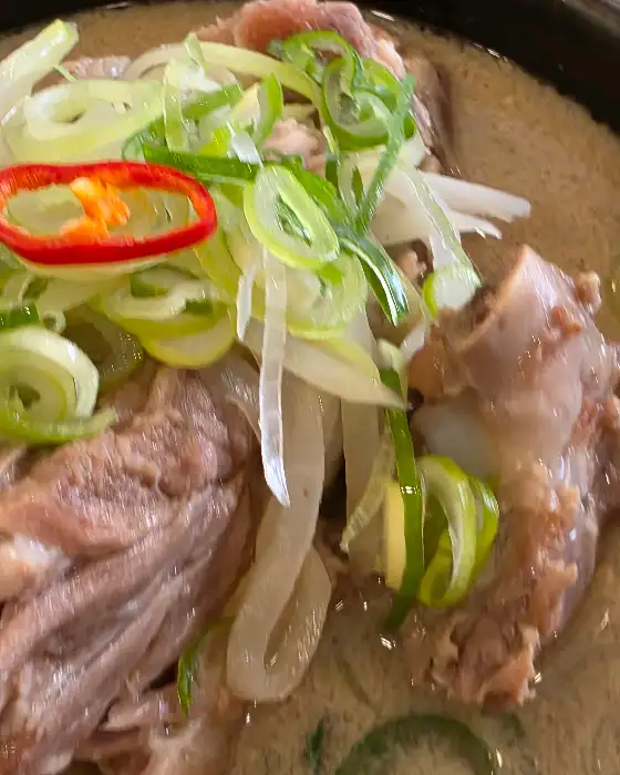 접짝뼈 해장국 클로즈업