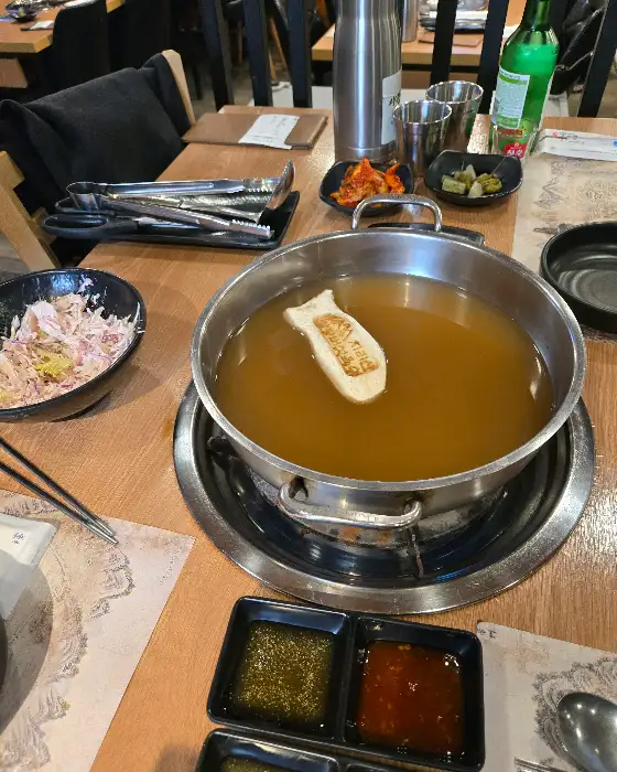 진주냉면산홍 샤브샤브 육수