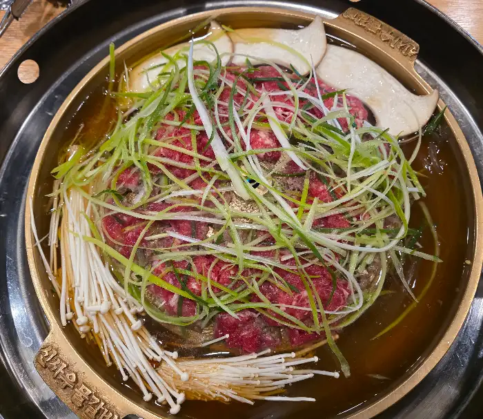 준비된 물갈비 냄비