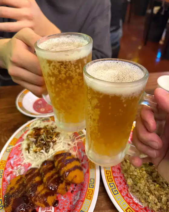 생맥주 두 잔