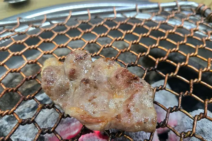 잘 구워진 목살 한 점
