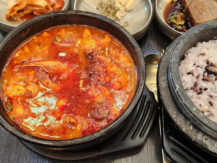 순두부찌개의 클로즈업
