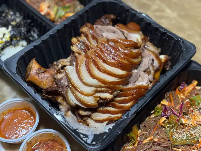 포장 족발의 클로즈업