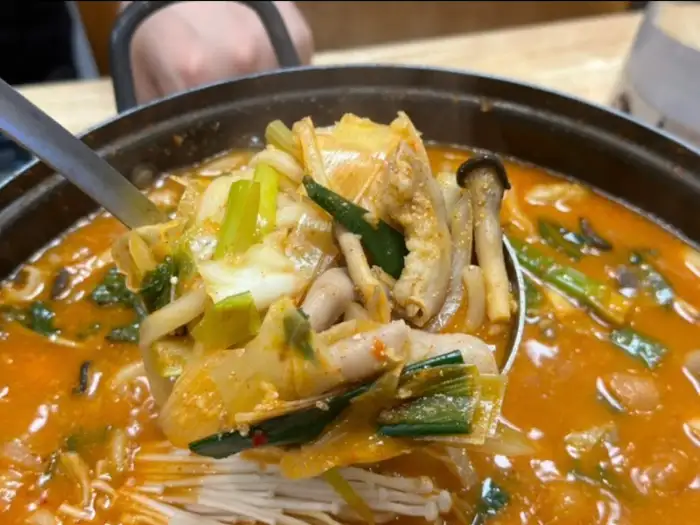 곱창전골 클로즈업