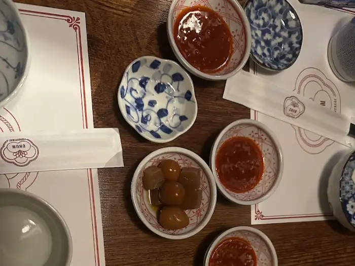 이자카야 춘 본점의 테이블 세팅