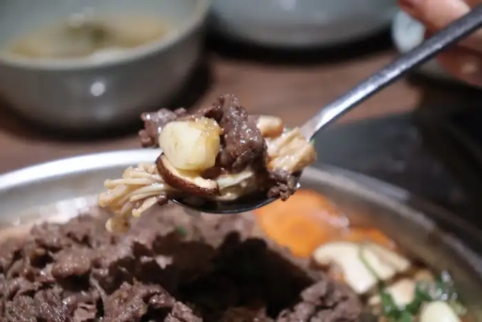 하선집 불고기 재료 상세 모습