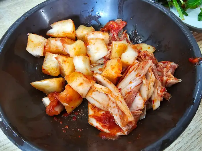 섞박지