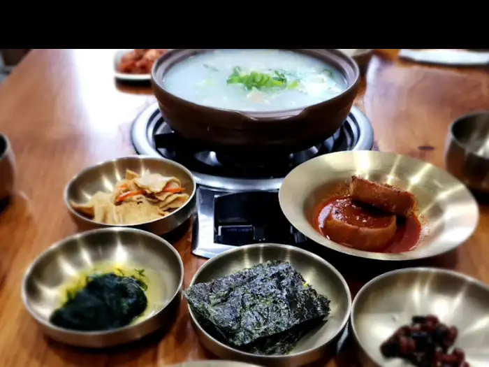 키조개탕 한상차림