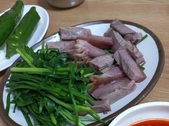 흑염소 수육 클로즈업