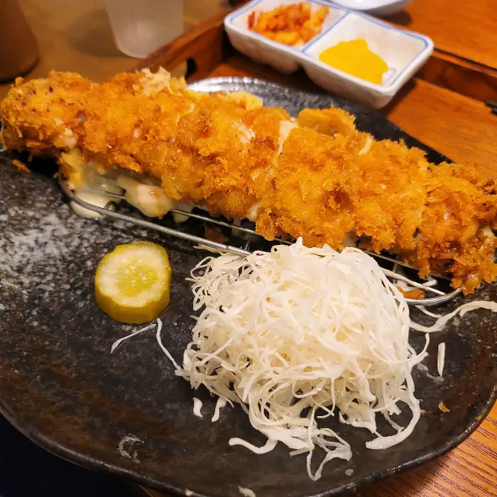 치즈 돈까스 단면