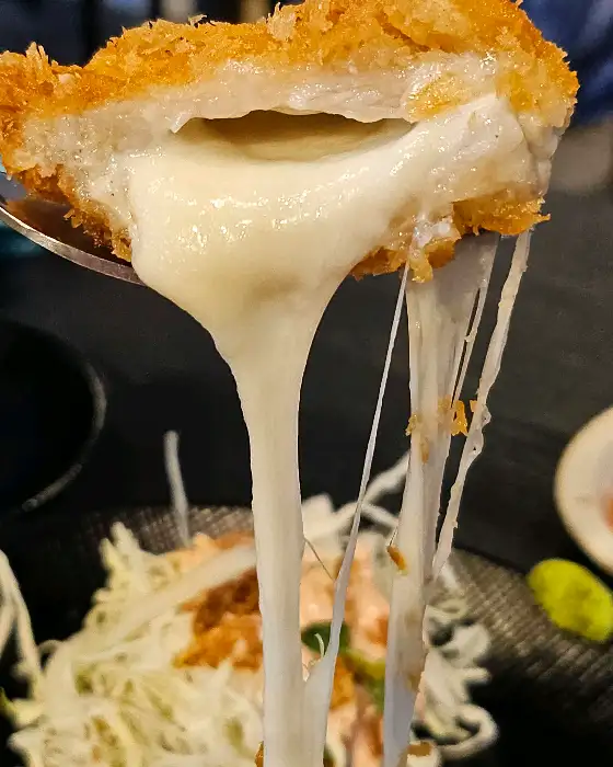 치즈 돈까스 단면