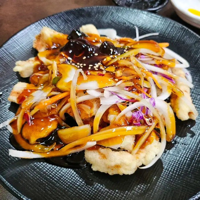 탕수육 단면