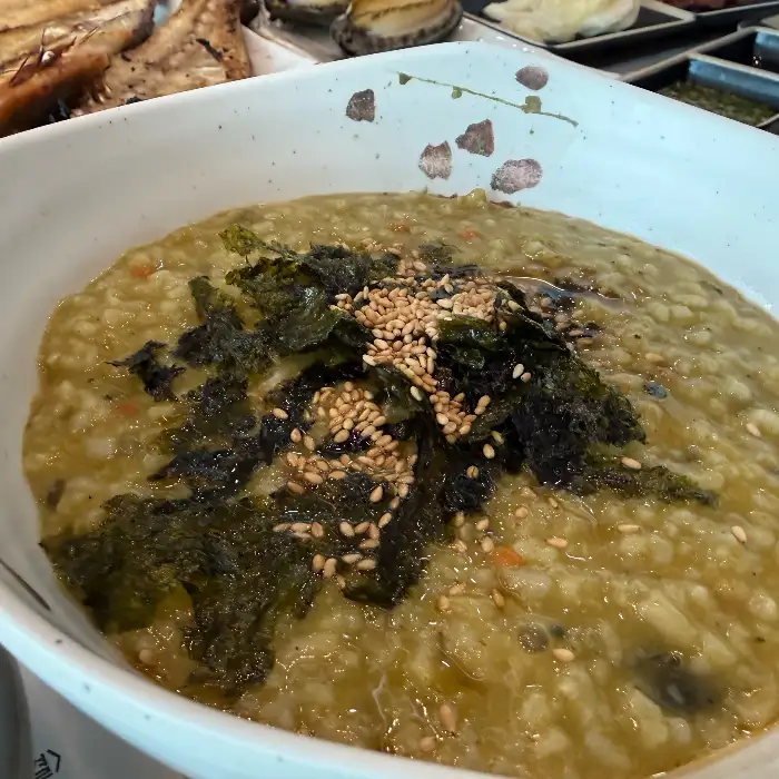 전복죽과 김, 깨