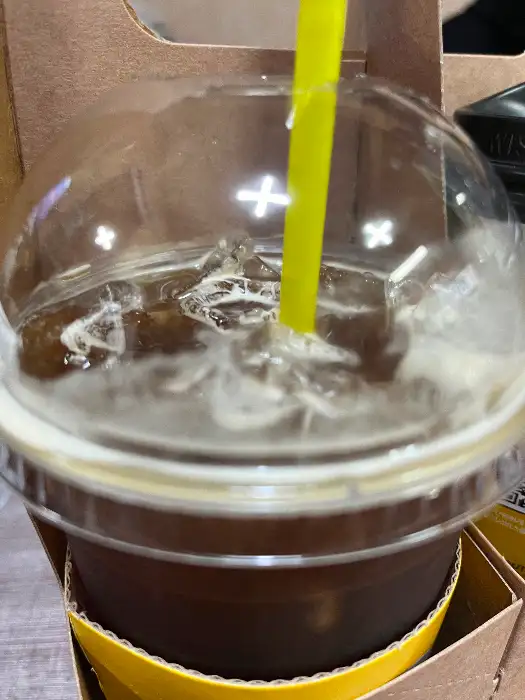 아이스 커피와 컵 홀더