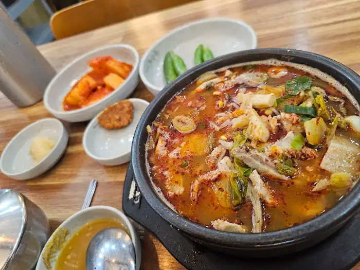 해장국 클로즈업 샷