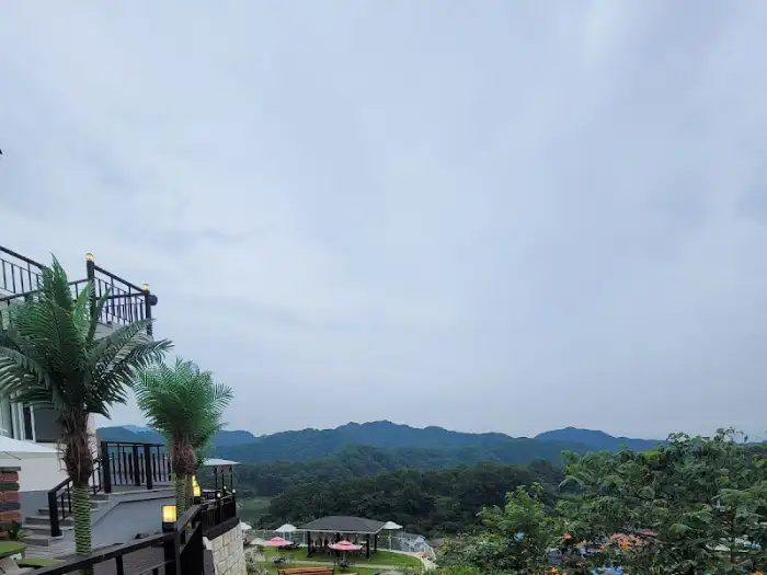 야외 테라스에서 바라본 풍경