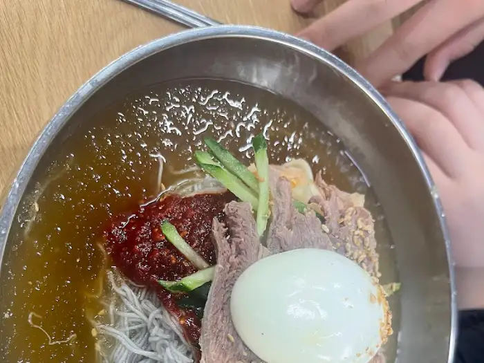 고기를 곁들인 물밀면