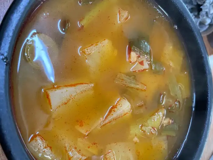 장수하늘소의 소고기 국밥 모습
