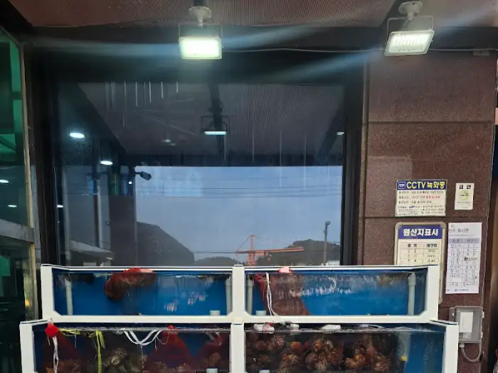 수조 안 싱싱한 해산물