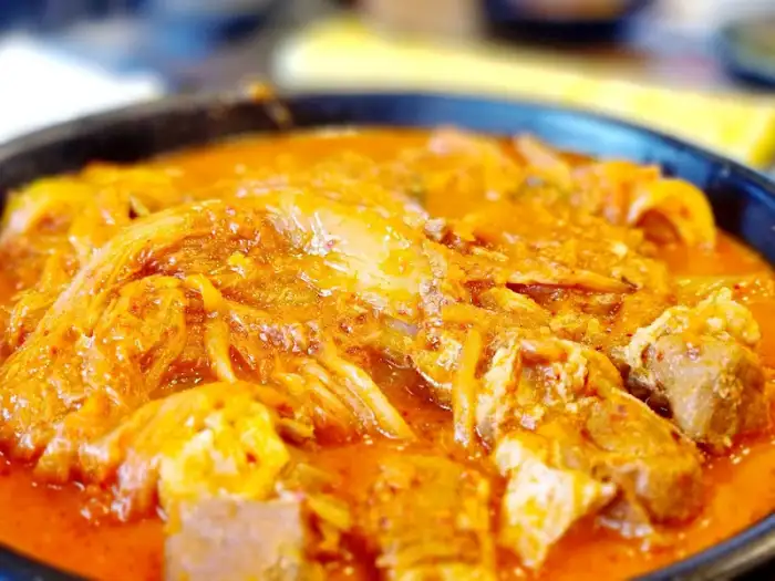 김치찜 클로즈업 모습