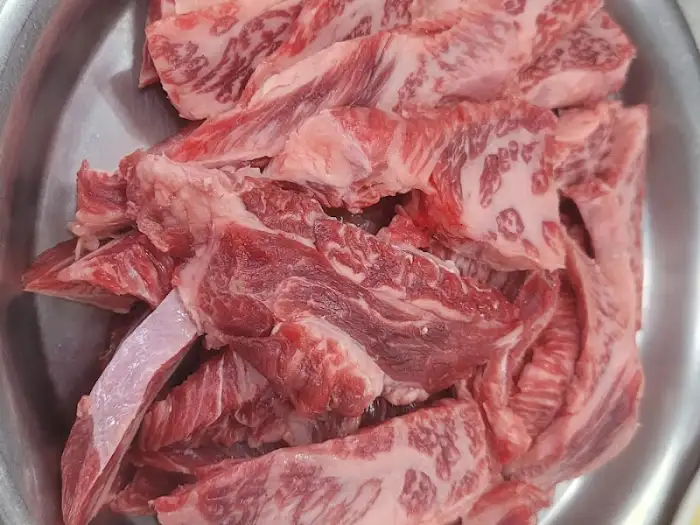 신선한 생갈비살 클로즈업