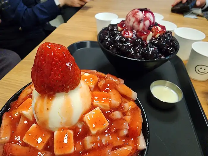안동 하회마을 근처 메론 빙수