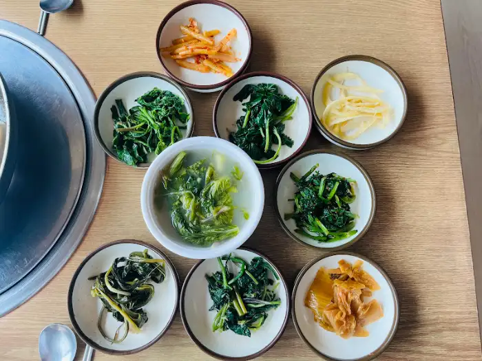 정갈한 나물 반찬 클로즈업