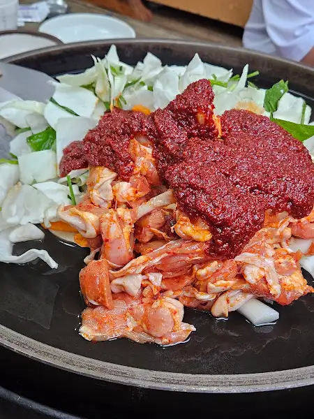 닭갈비 익어가는 과정