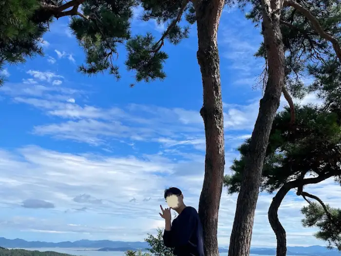 창밖으로 보이는 자연 풍경