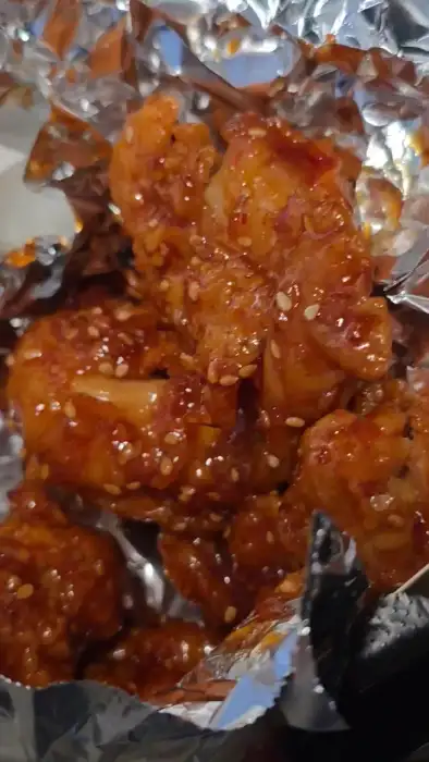 먹음직스러운 닭강정 클로즈업
