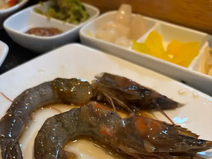 신선한 새우 요리