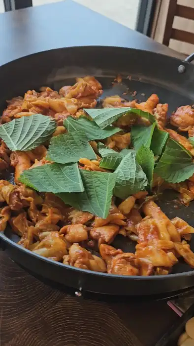 철판 닭갈비 클로즈업